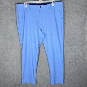 Tommy Bahama On Par Island Zone Flat Front Pants Mens 40X30 Blue Golf Quick Dry